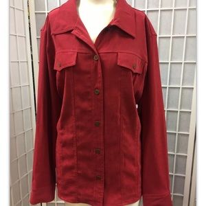 Alfred Dunner, women,jacket,red, casual, size16W.: